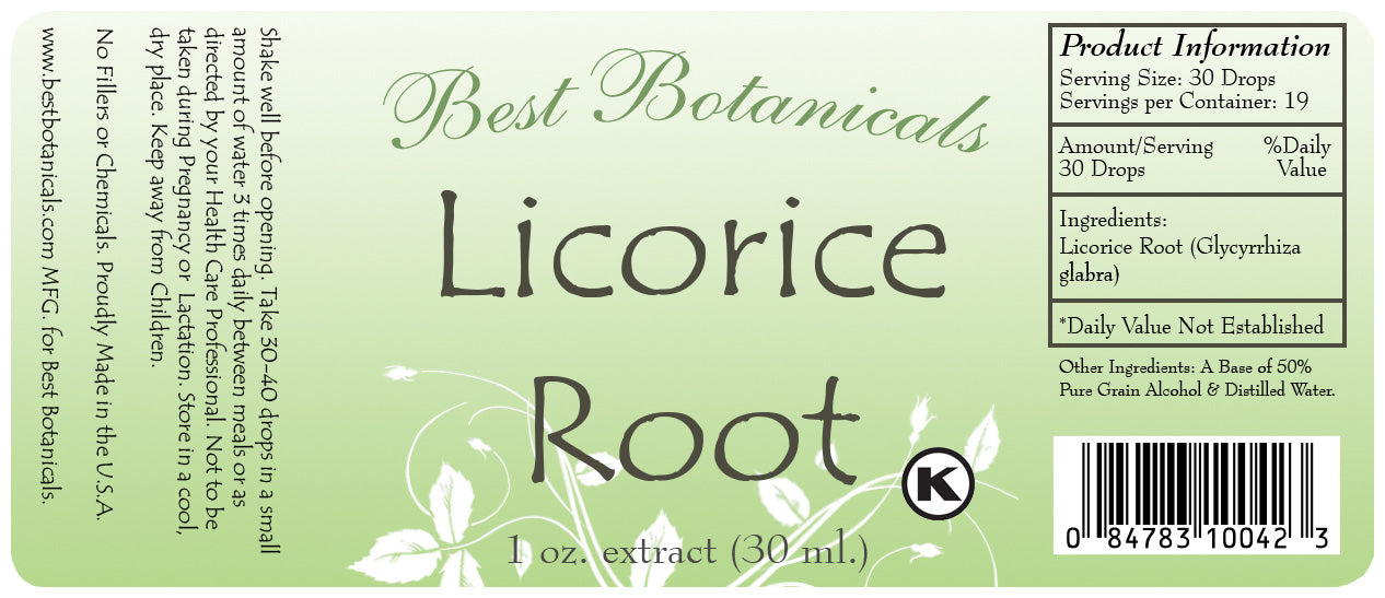 Licorice Root Extract Label