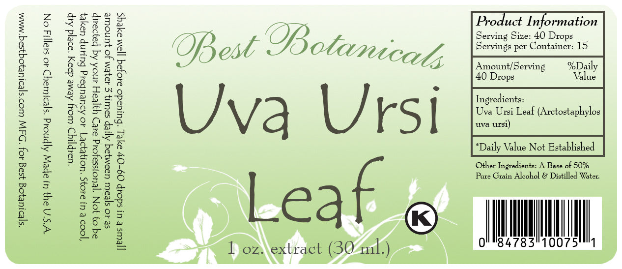 Uva Ursi Leaf Extract Label