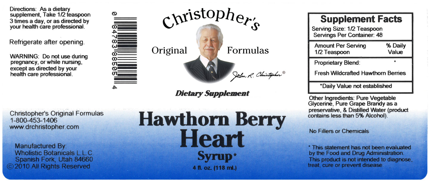 Hawthorn Berry Heart Syrup